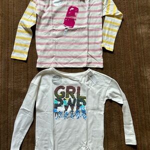 Girls long sleeve shirts new, size 6-7